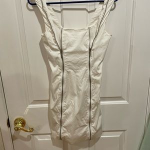 Bebe size 0 white zipper dress Y2K